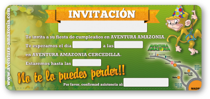 Invitación cumpleaños Cercedilla